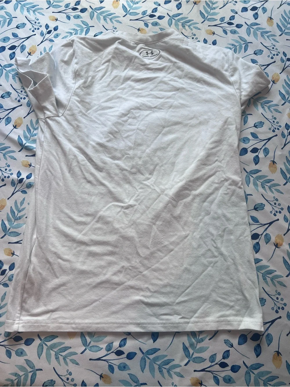Under Armour White Tee with Navy Maryland MD Graphic
